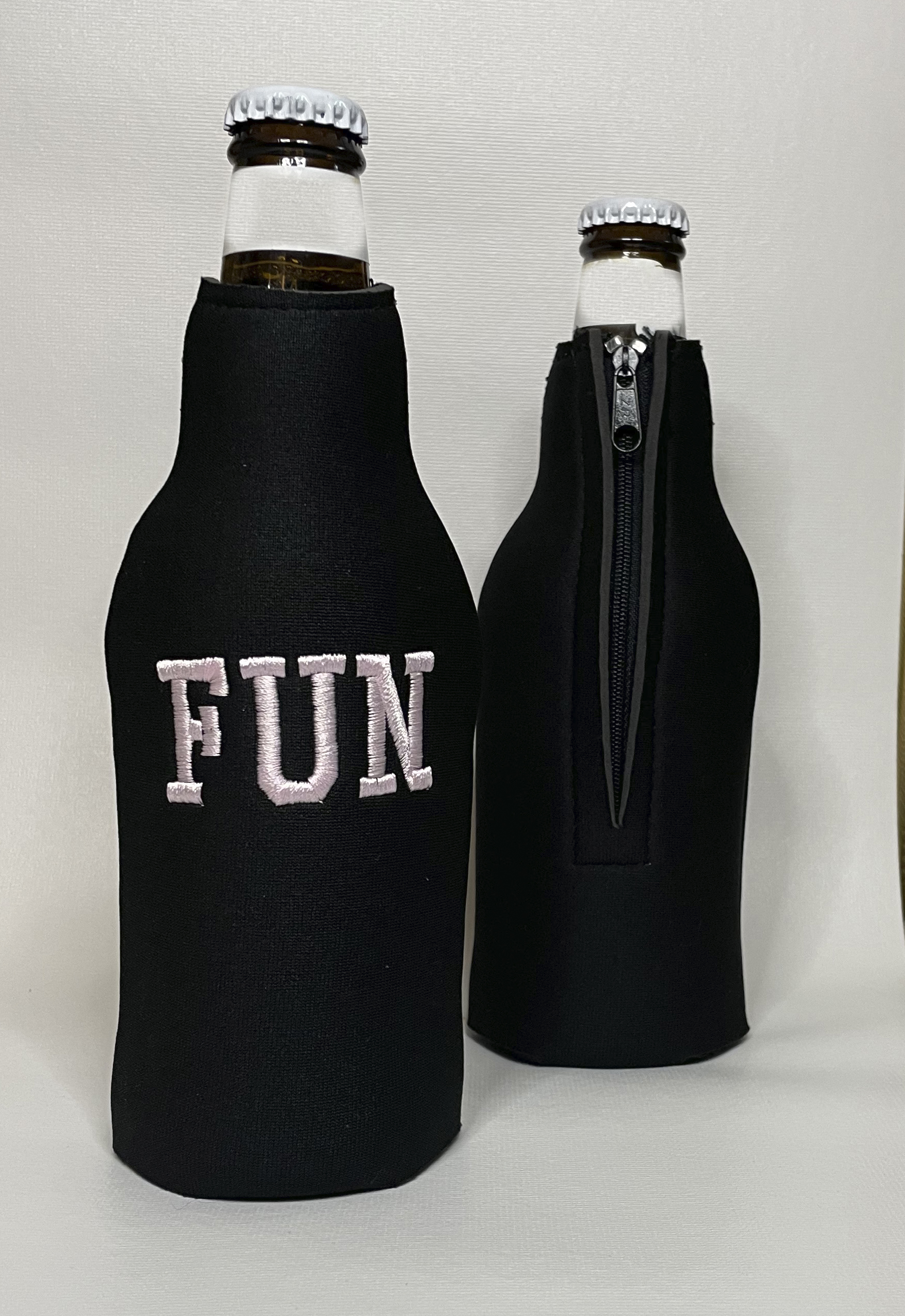 Capa de cerveja FUN em rosa claro