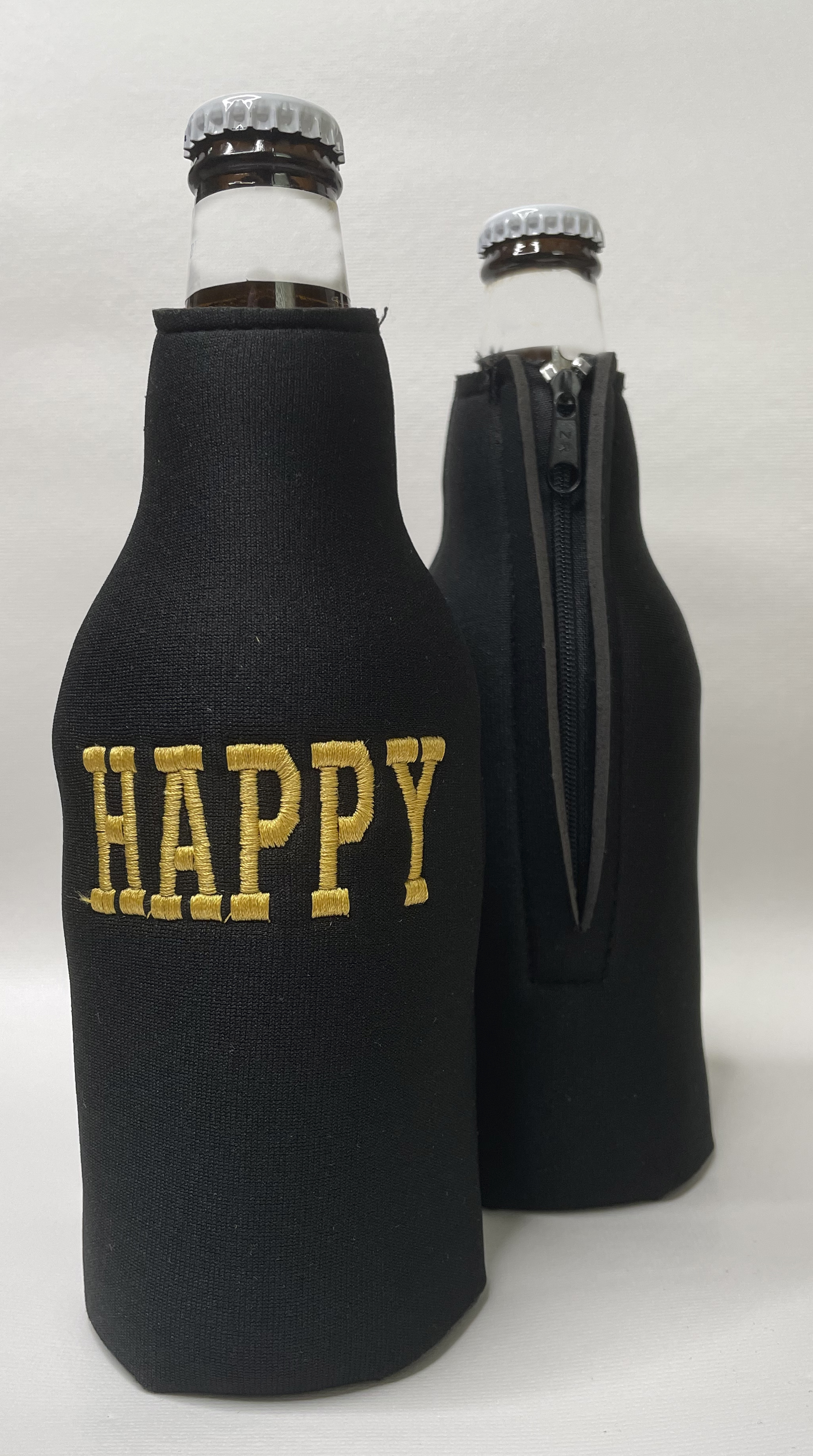 Capa de cerveja HAPPY em dourado